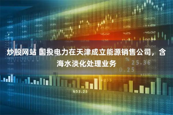 炒股网站 国投电力在天津成立能源销售公司，含海水淡化处理业务